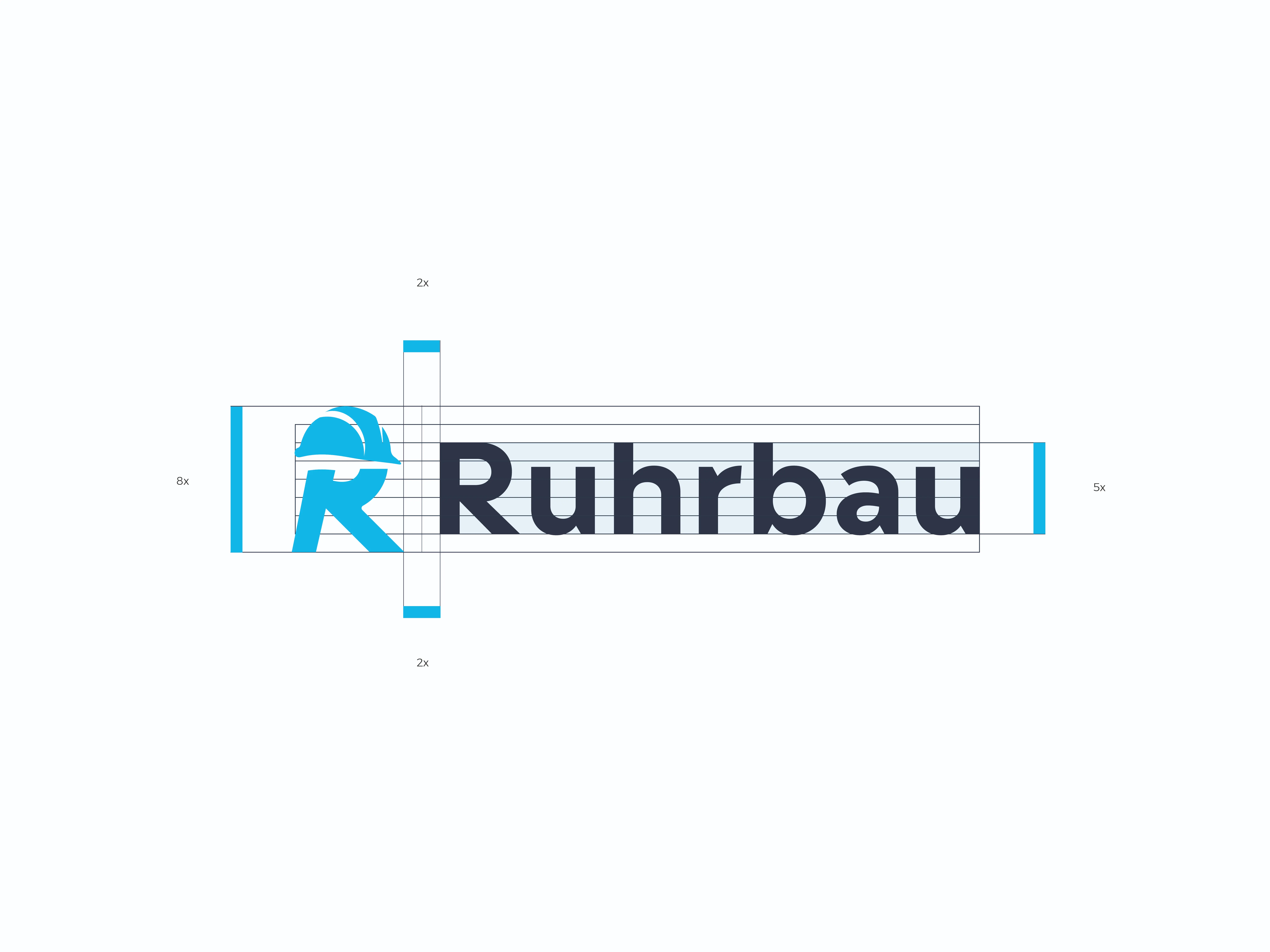 Logoaufbau mit Schutzraum